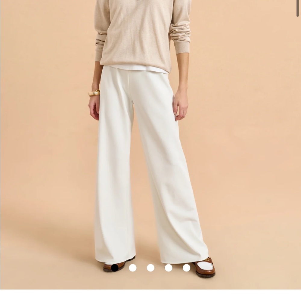 La Ligne Cream Wide-Leg Women's Pants